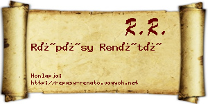 Répásy Renátó névjegykártya